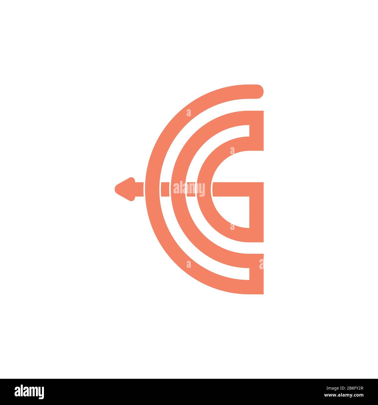 abstract letter cg linked arrow geometric line logo Stock Vector Image ...