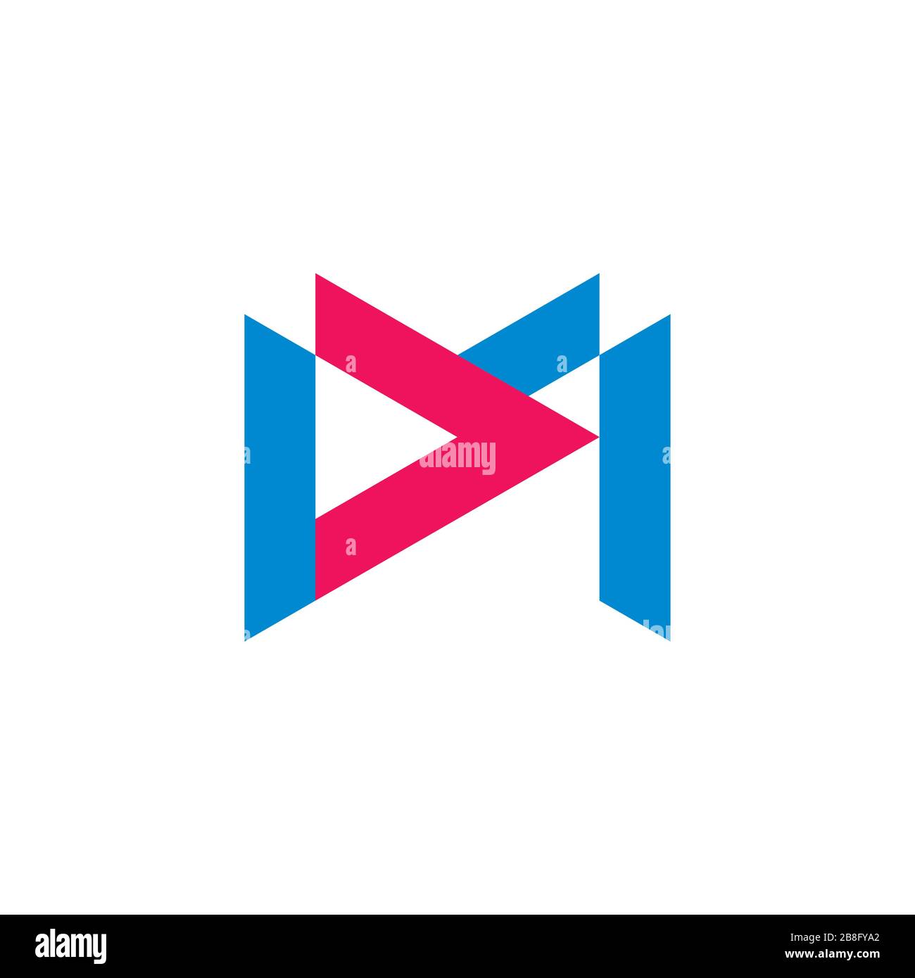 letter dm simple geometric line logo vector Stock Vector