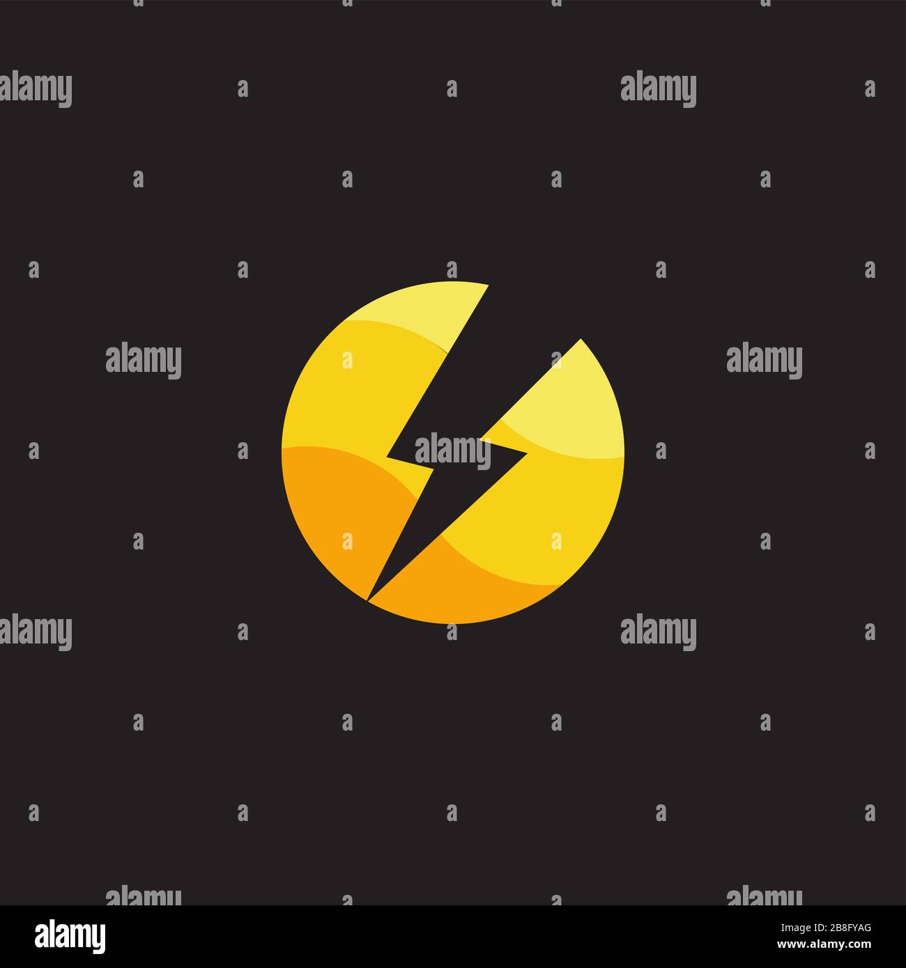 circle colorful gradient thunder wave energy symbol logo vector Stock Vector