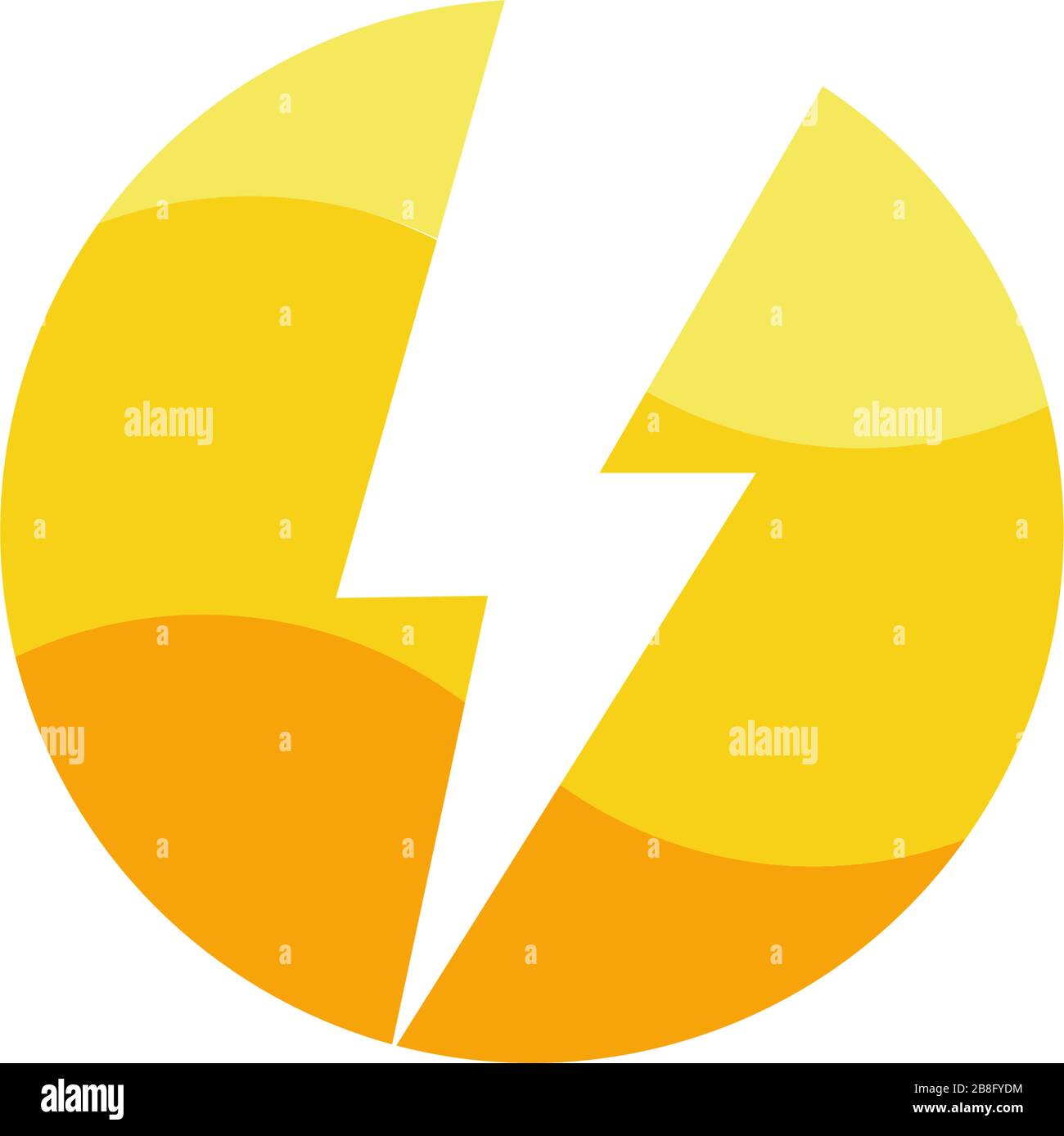 circle gradient thunder wave energy symbol logo vector Stock Vector