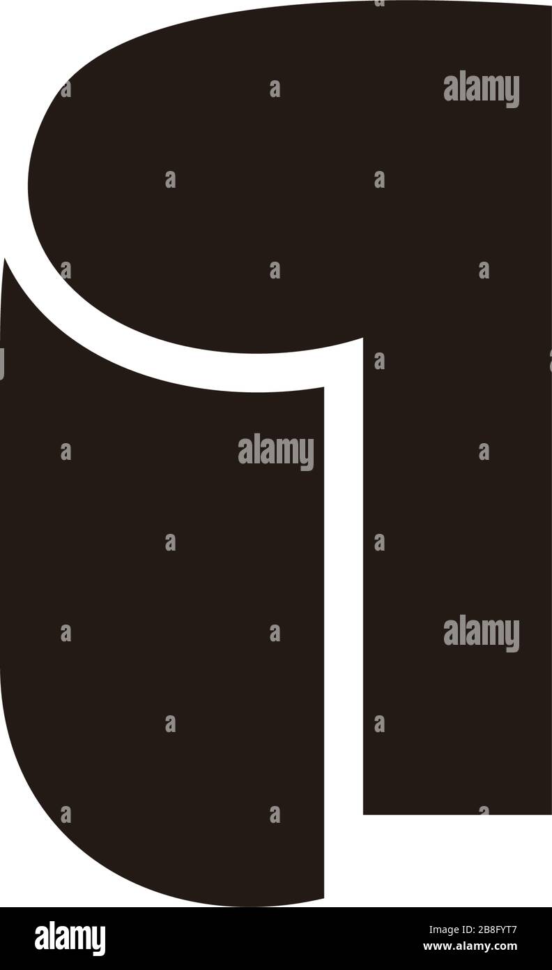 paper roll simple geometric 3d logo vector Stock Vector Image & Art - Alamy