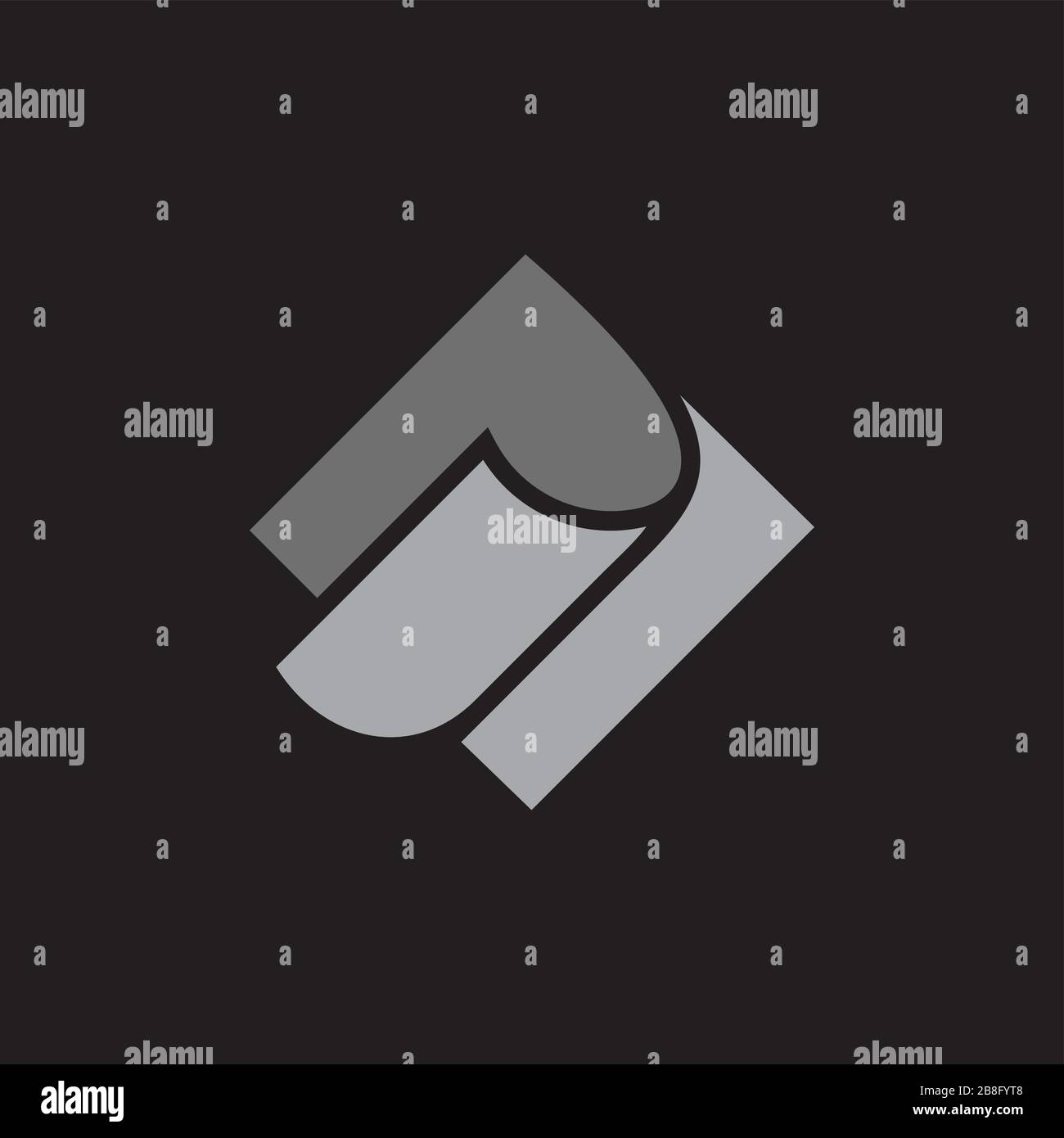sticker paper geometric 3d design flat symbol logo vector Stock Vector