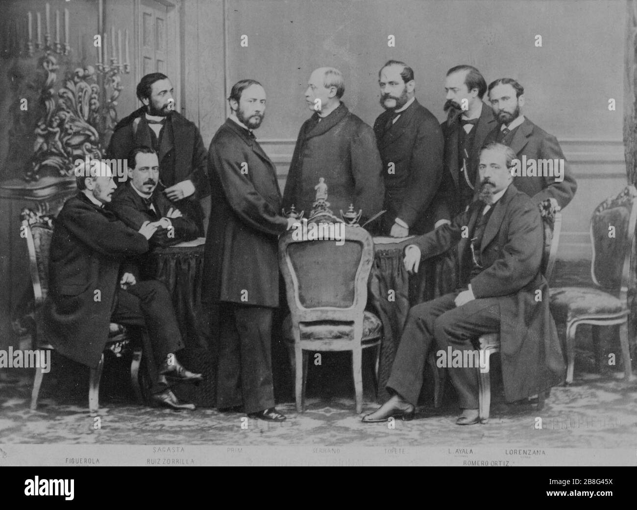 Gobierno Provisional 1869 (J.Laurent). Stock Photo
