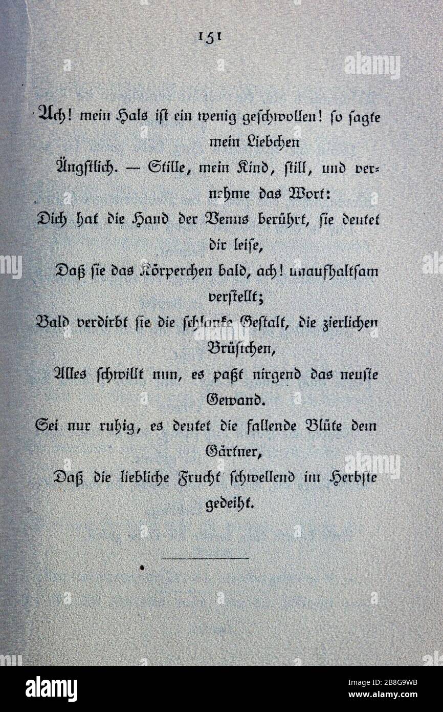 Goethes Liebesgedichte im Insel Verlag-151. Stock Photo