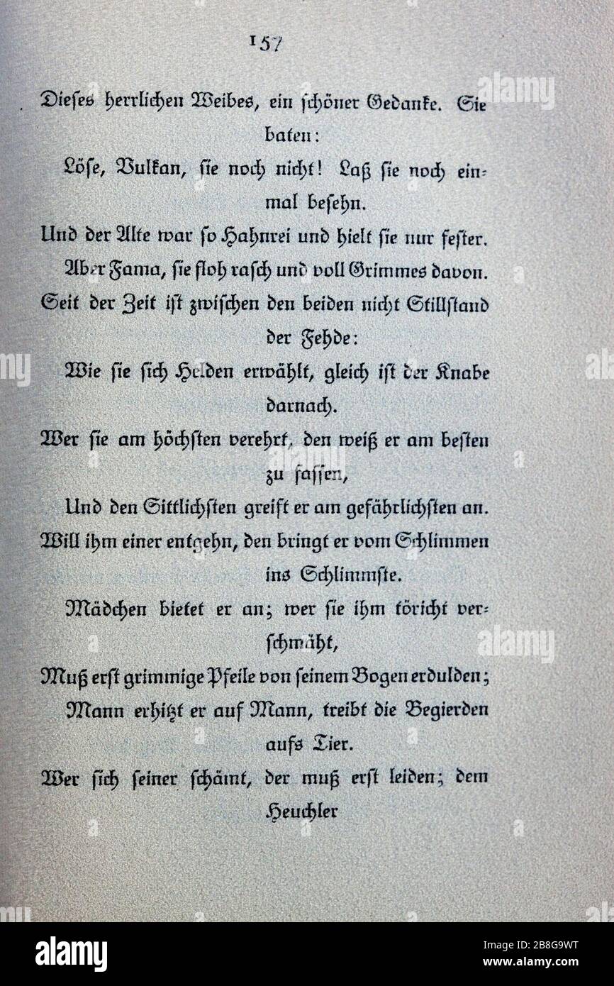 Goethes Liebesgedichte im Insel Verlag-157. Stock Photo