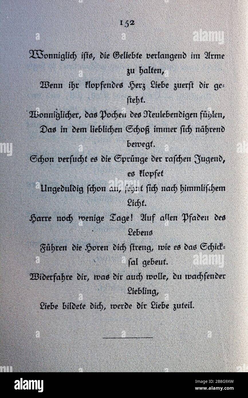Goethes Liebesgedichte im Insel Verlag-152. Stock Photo