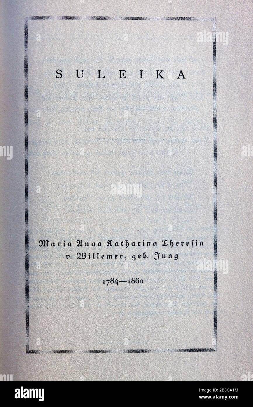 Goethes Liebesgedichte im Insel Verlag-227. Stock Photo