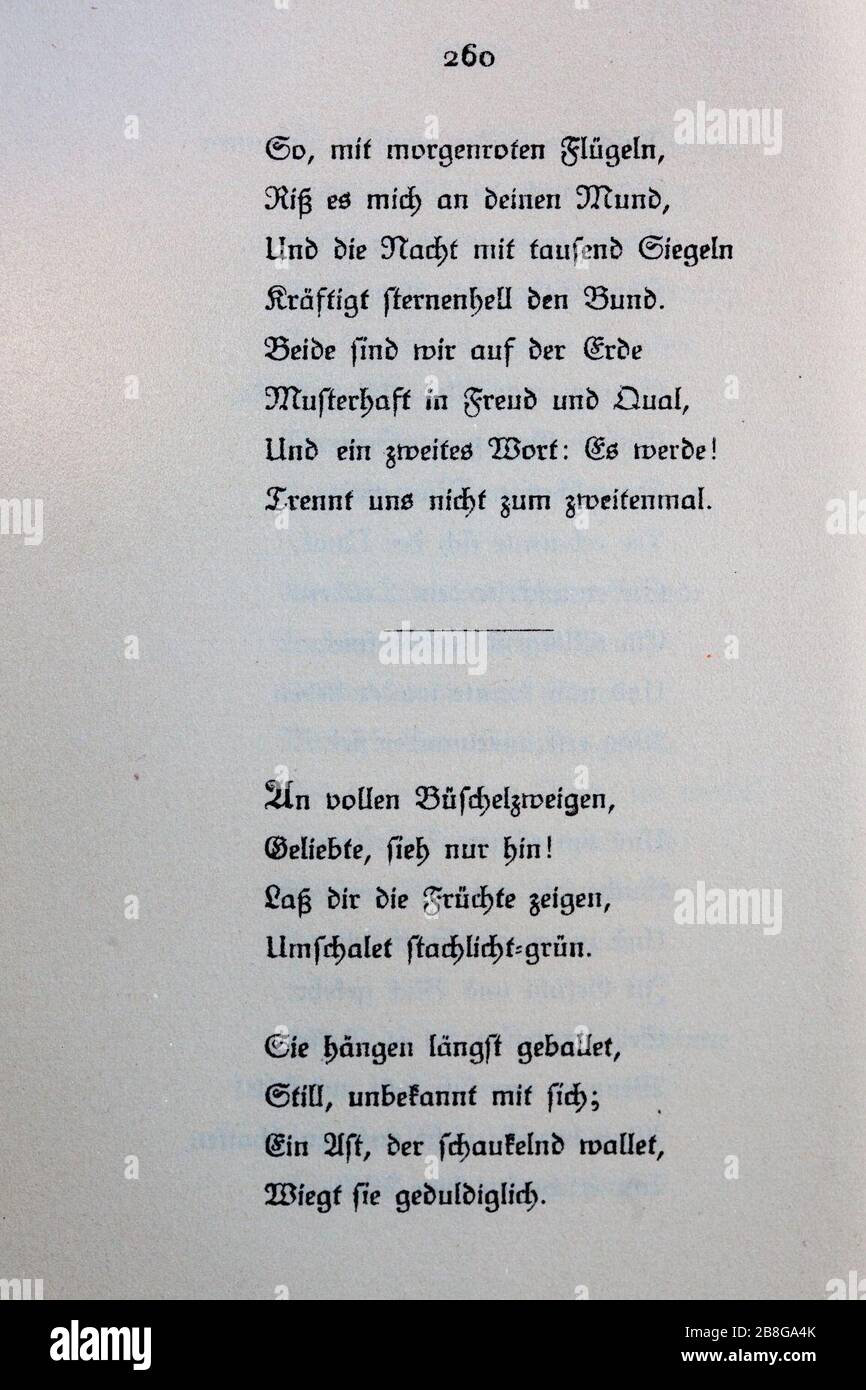 Goethes Liebesgedichte im Insel Verlag-260. Stock Photo
