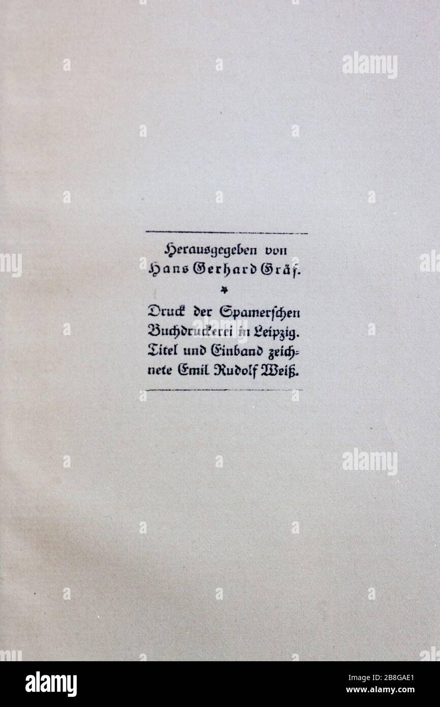 Goethes Liebesgedichte im Insel Verlag-415. Stock Photo