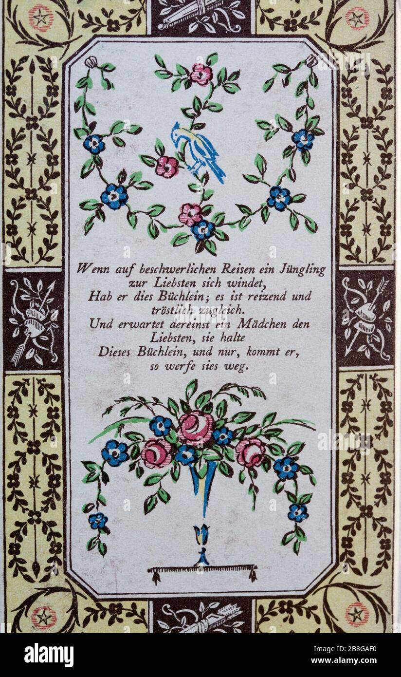 Goethes Liebesgedichte im Insel Verlag-800. Stock Photo