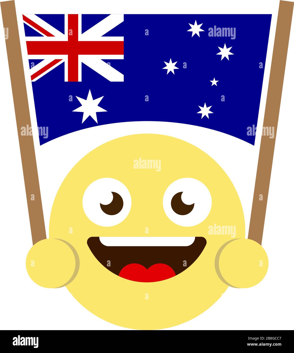 emoticon flag of australia vector icon isolated on white background Stock  Vector Image & Art - Alamy