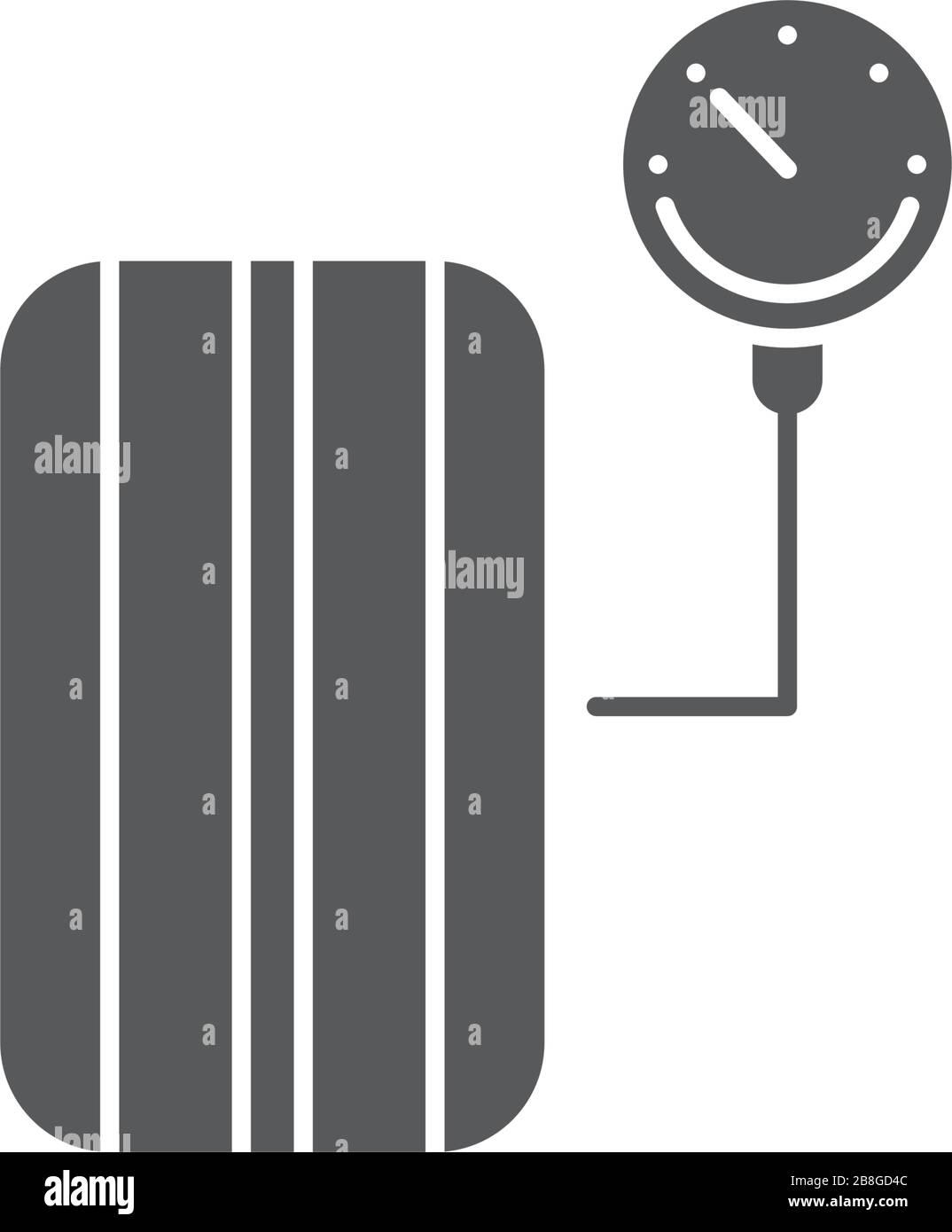 Tire pressure gauge vector icon symbol isolated on white background Stock Vector Image & Art Alamy