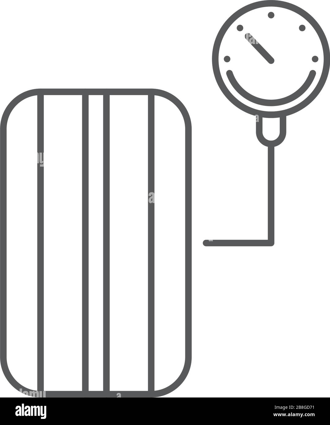 Tire pressure gauge vector icon symbol isolated on white background Stock Vector Image & Art Alamy