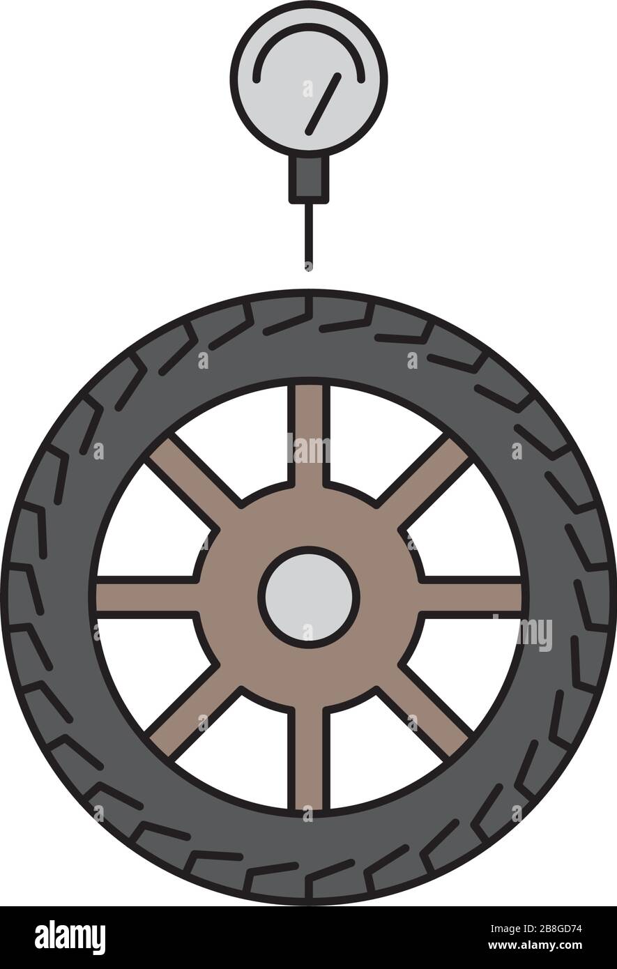 Tire pressure gauge vector icon symbol isolated on white background Stock Vector Image & Art Alamy