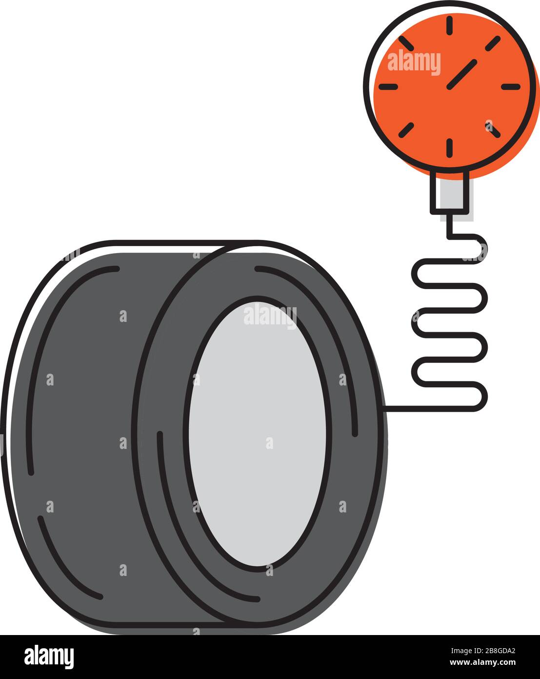 Tire pressure gauge vector icon symbol isolated on white background Stock Vector Image & Art Alamy