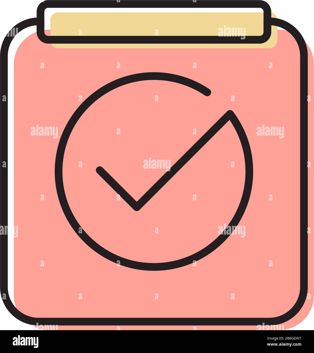 Calendar check page vector icon isolated on white background Stock Vector