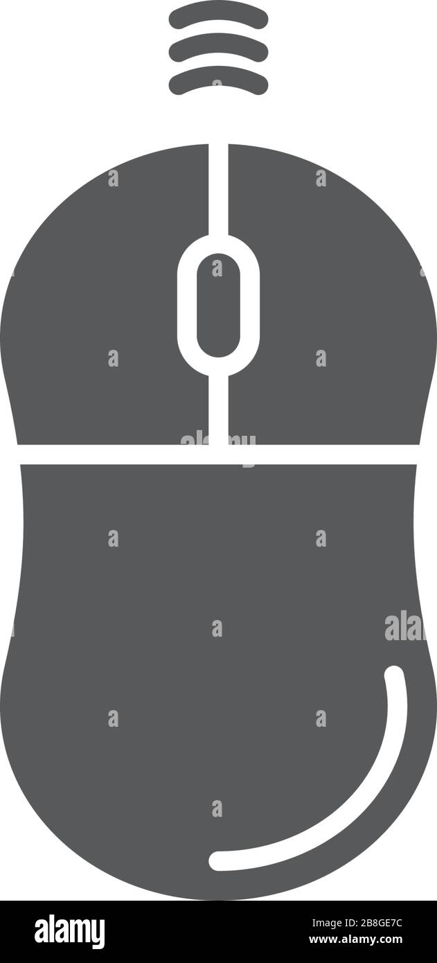 Mouse vector icon symbol isolated on white background Stock Vector
