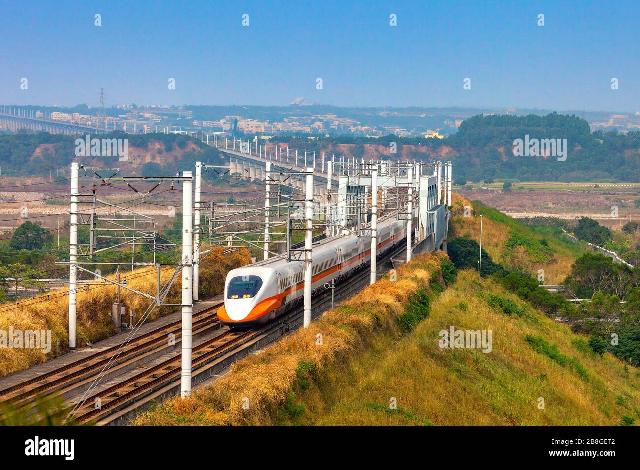 taiwan high speed rail in Taichung Stock Photo