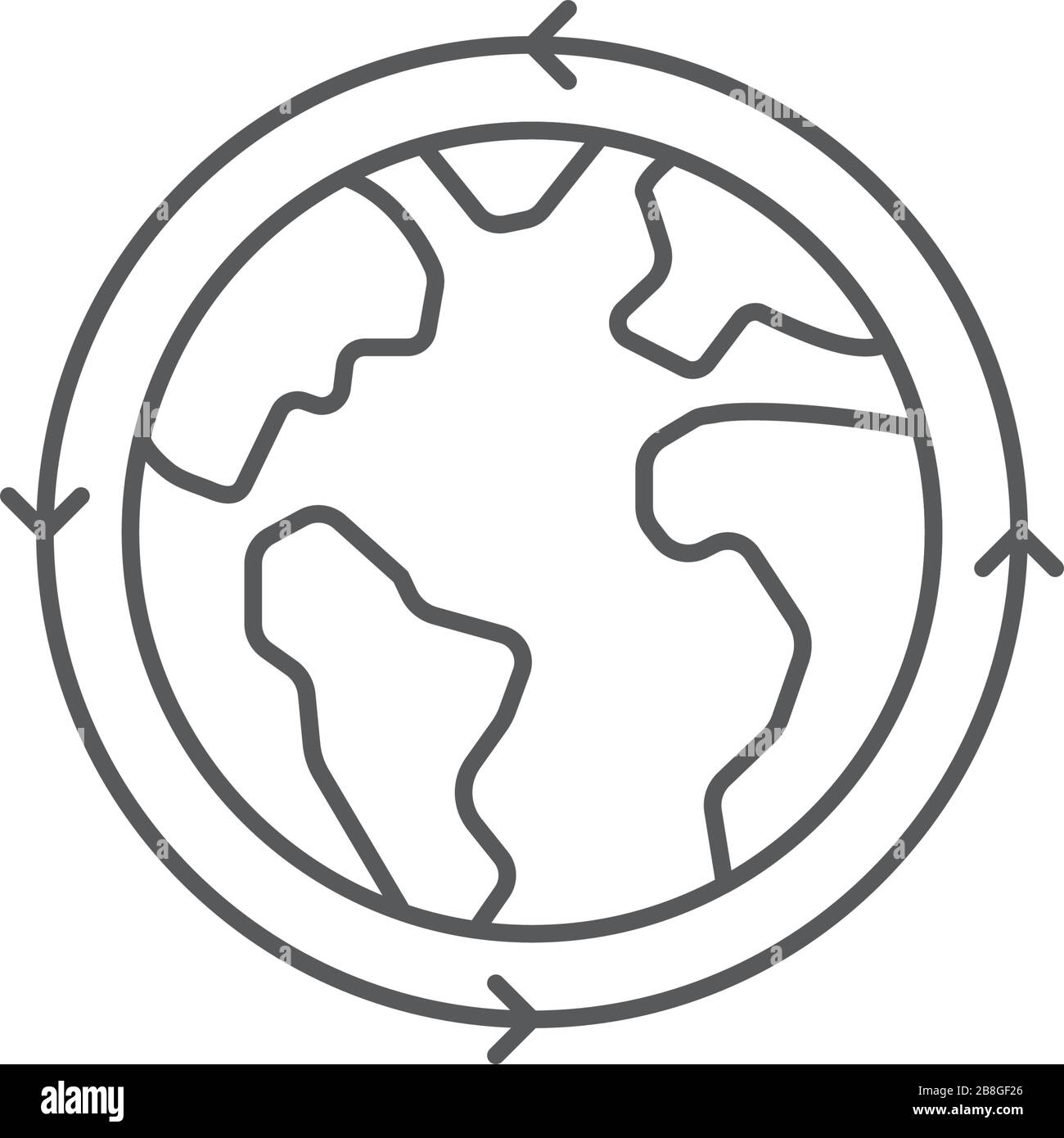 Earth globe vector icon symbol isolated on white background Stock Vector