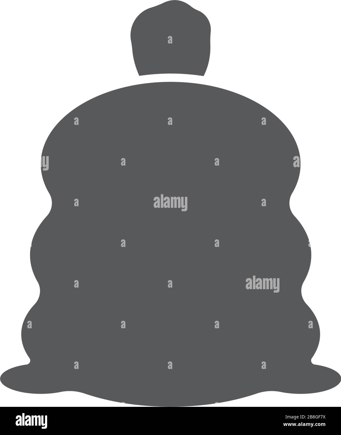 Full bag vector icon symbol isolated on white background Stock Vector