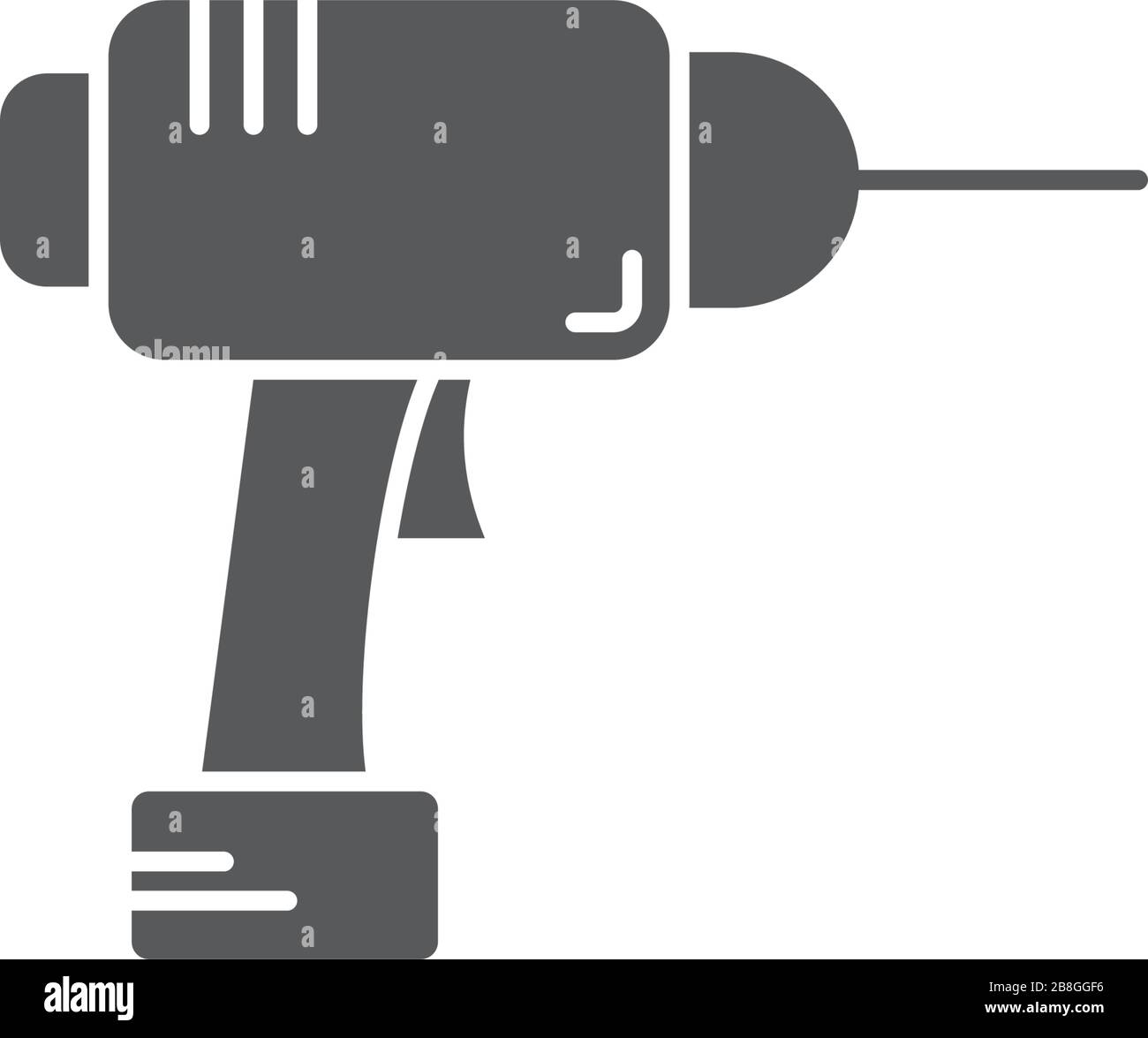 Hand Drill Machine flat vector icon isolated on white background Stock ...