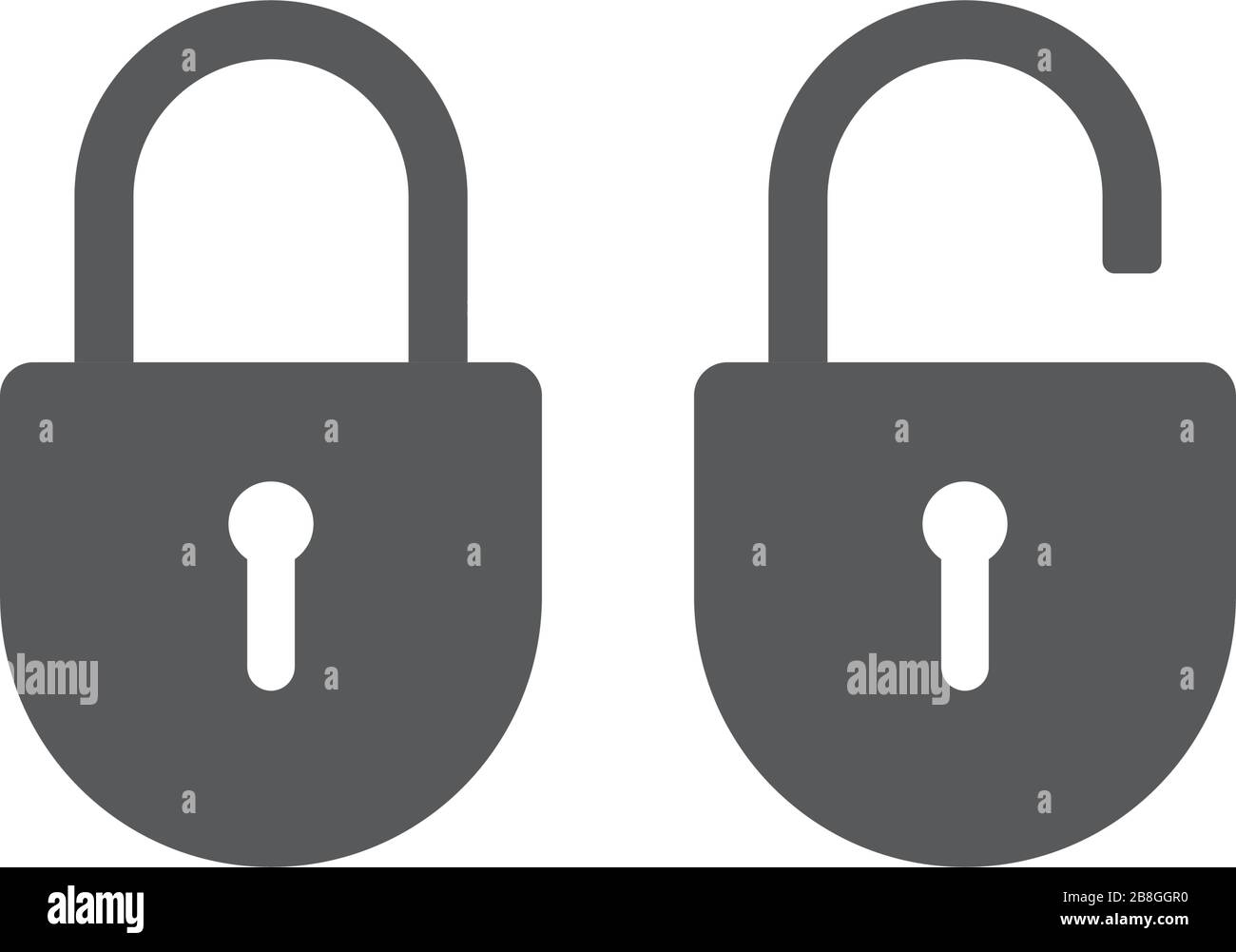security Lock Icon Flat Graphic Design isolated on white Stock Vector ...