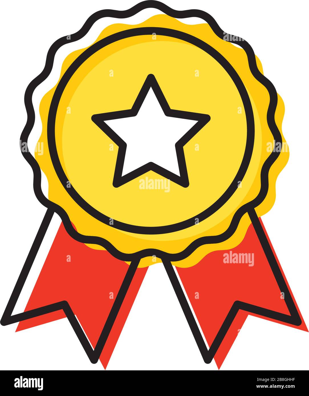Award Badge vector icon illustration design isolated on white Stock