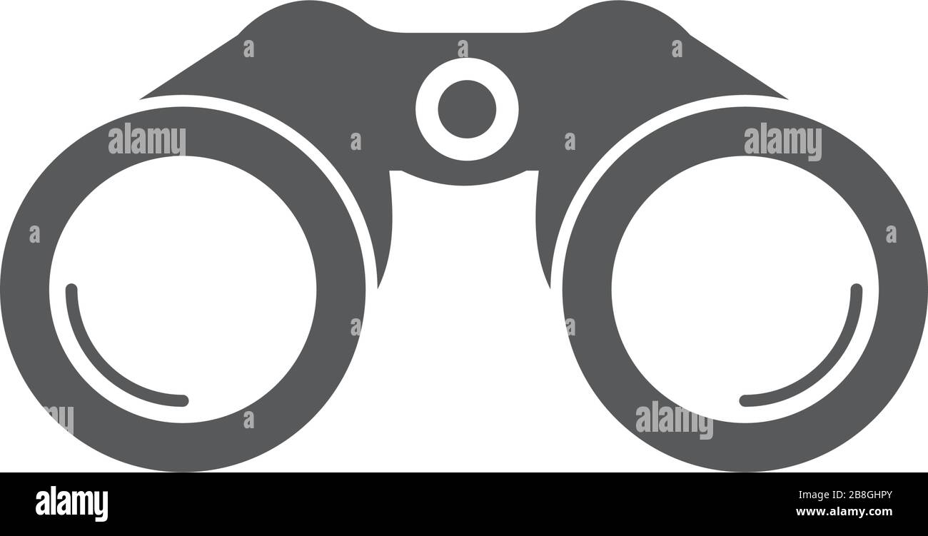 Binoculars vector icon illustration design isolated on white Stock Vector