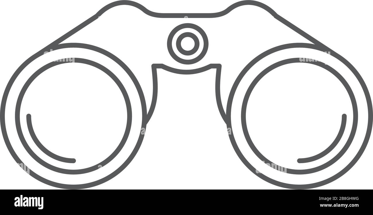 Binoculars vector icon illustration design isolated on white Stock Vector