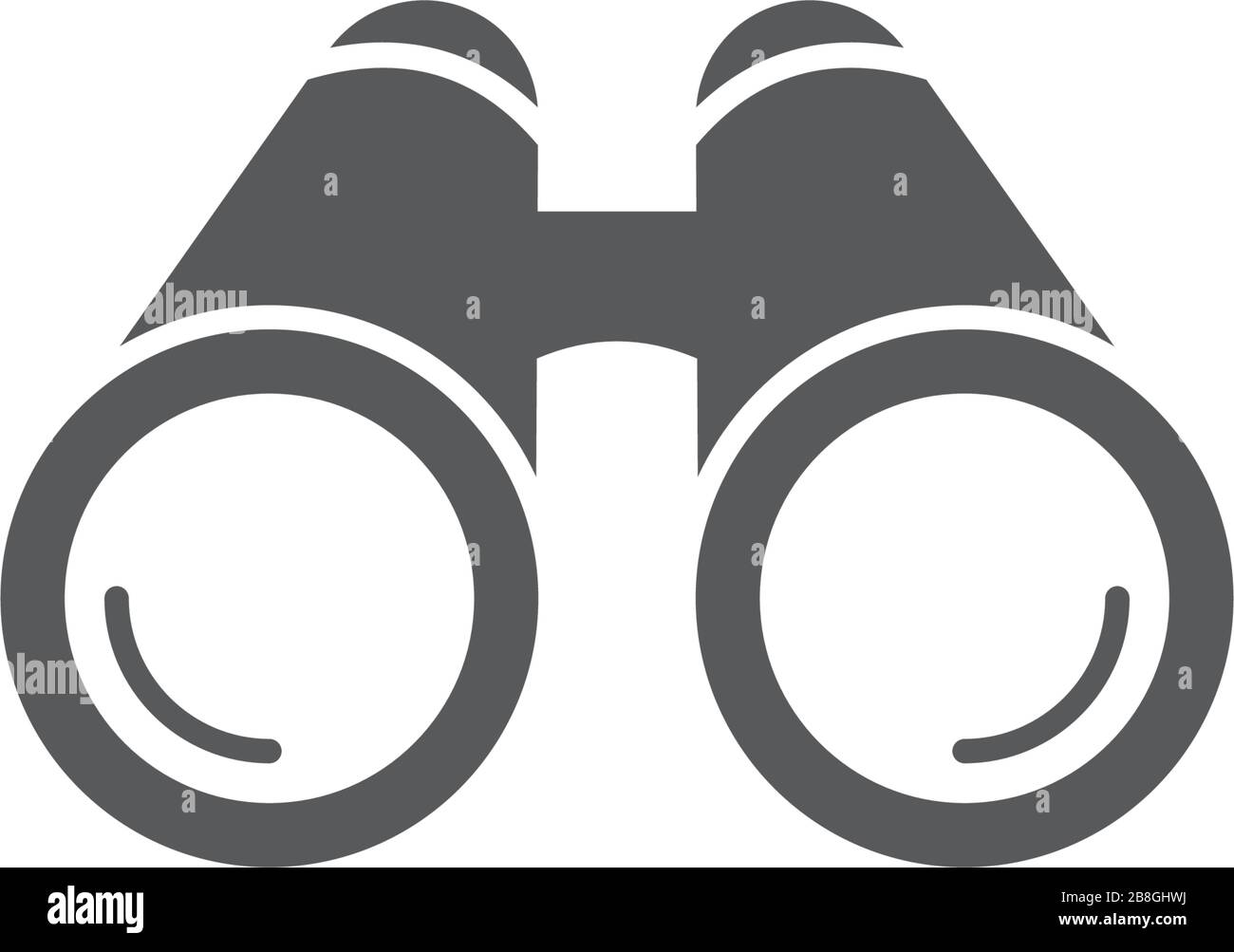 Binoculars vector icon illustration design isolated on white Stock Vector