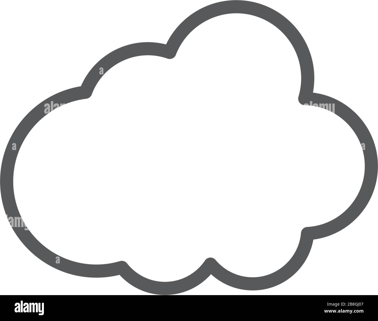 cloud vector icon illustration design isolated on white Stock Vector
