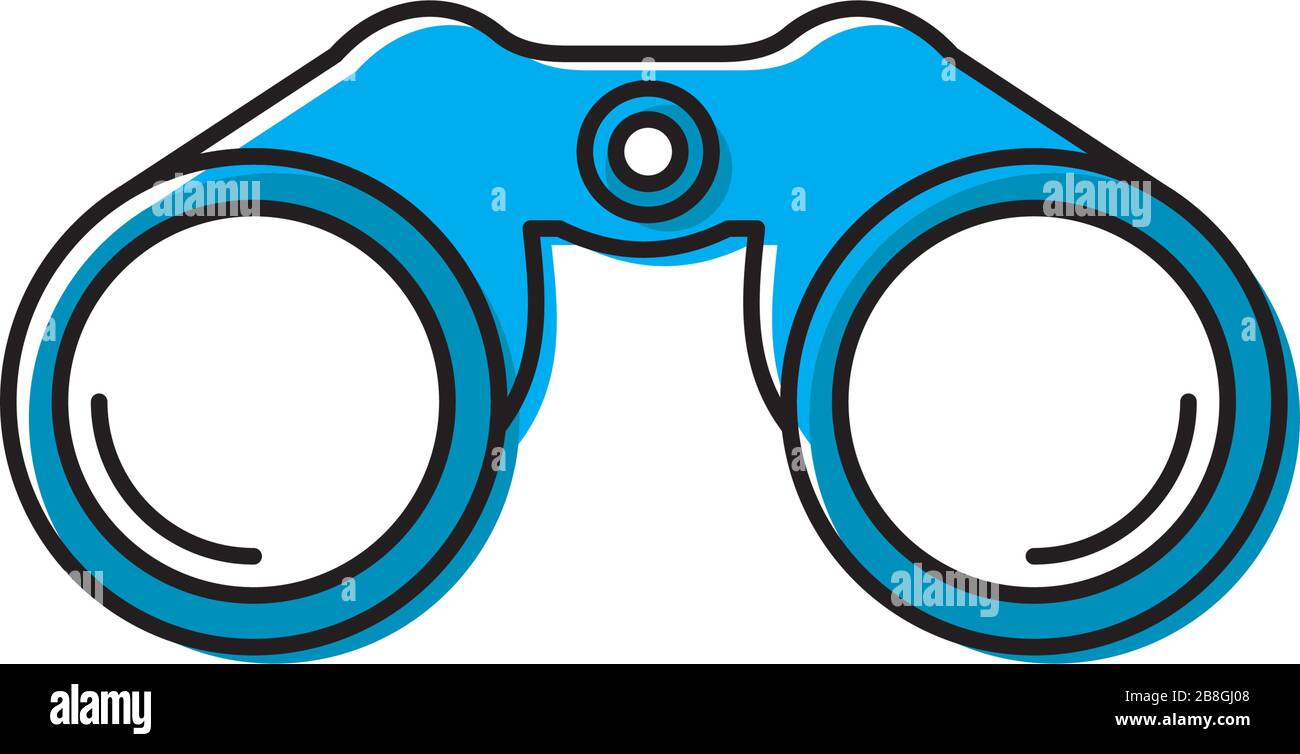 Binoculars vector icon illustration design isolated on white Stock Vector