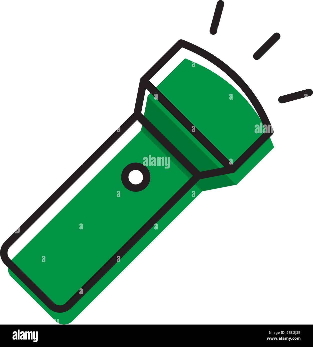 flashlight vector icon illustration design isolated on white Stock ...