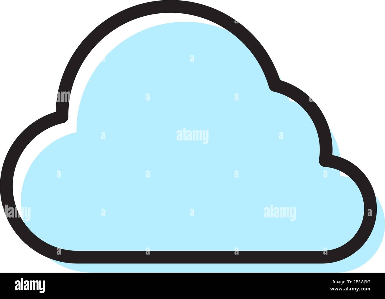 cloud vector icon illustration design isolated on white Stock Vector