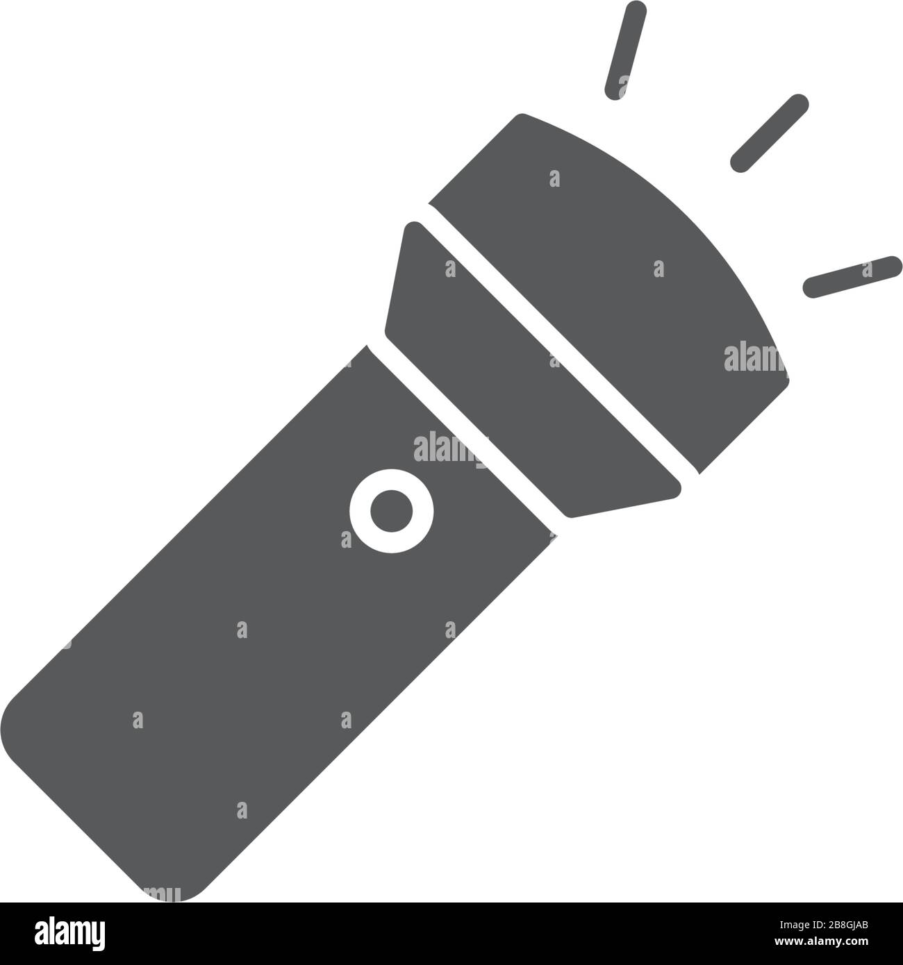 flashlight vector icon illustration design isolated on white Stock Vector