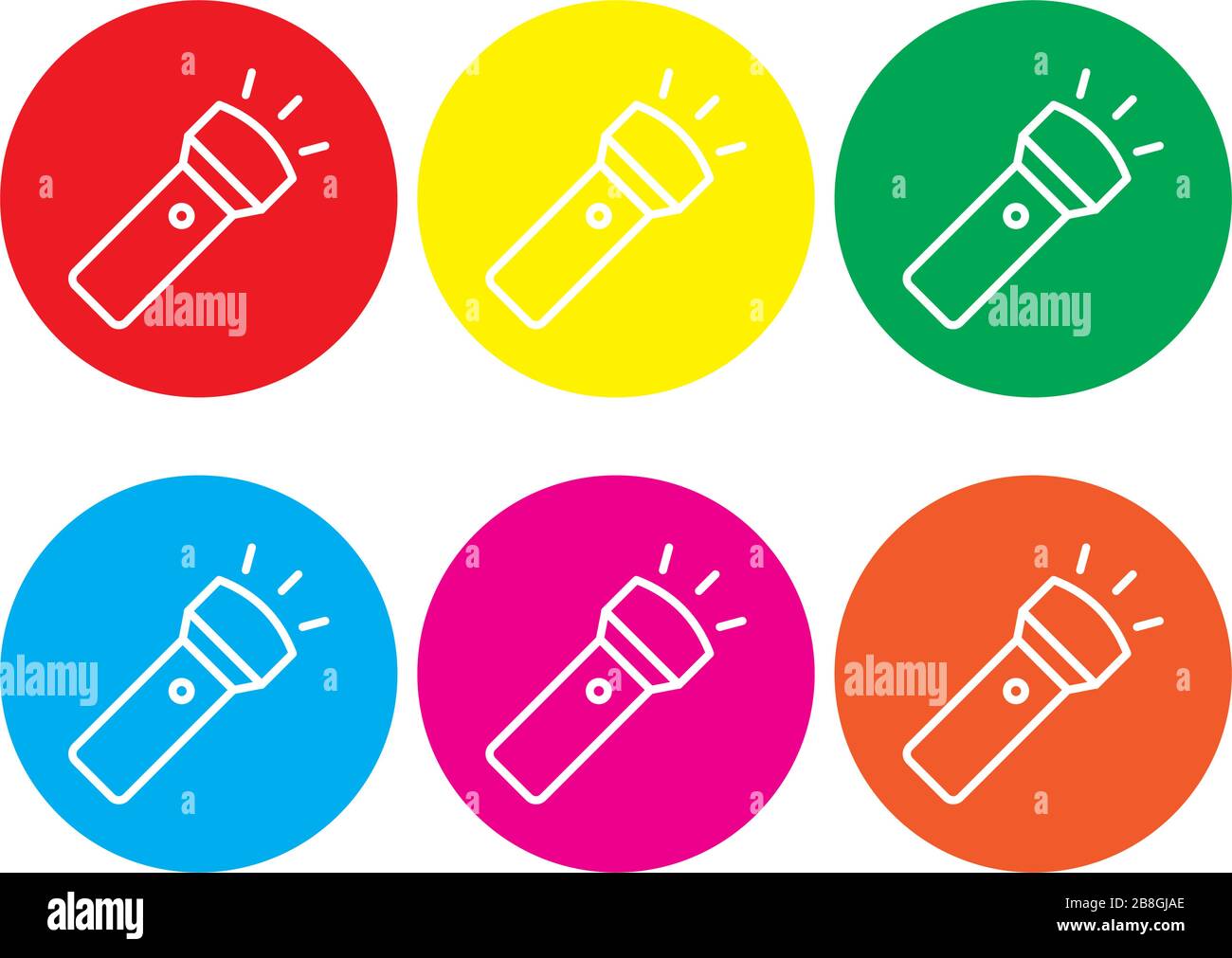 flashlight vector icon illustration design isolated on white Stock Vector
