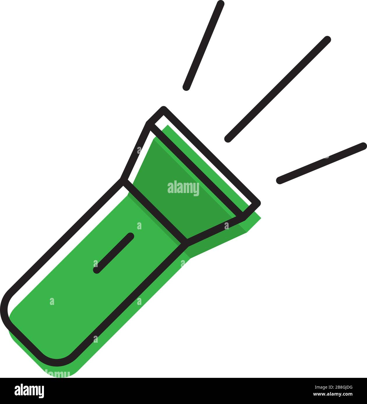 flashlight vector icon illustration design isolated on white Stock ...