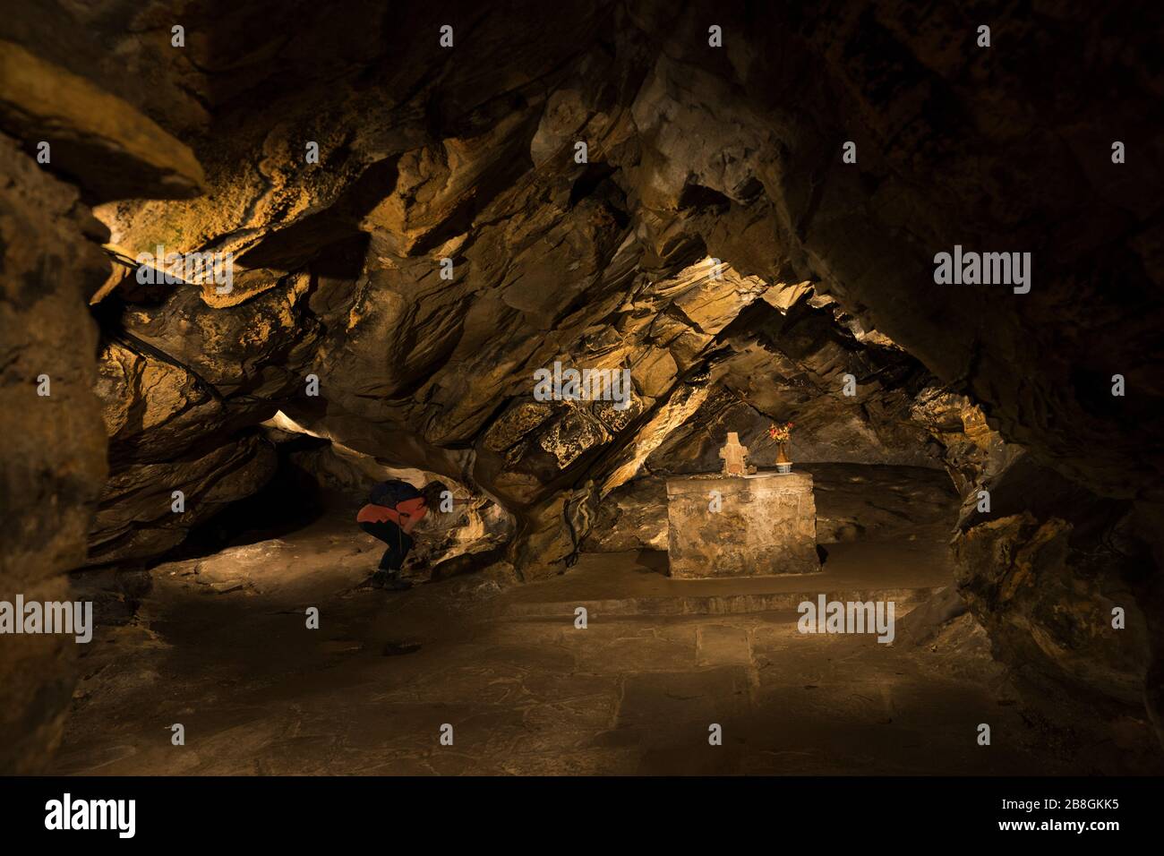 St. Filians cave, St. Monan's village, Fife Coastal Path, Scotland, UK, Europe Stock Photo