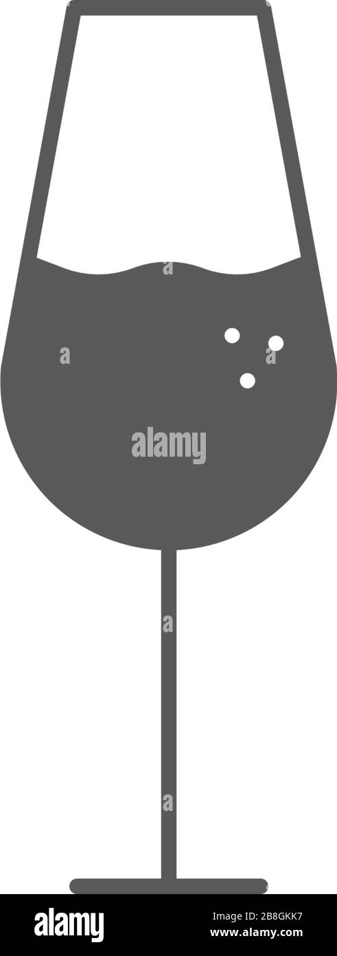 Drink glass vector icon isolated on white background Stock Vector