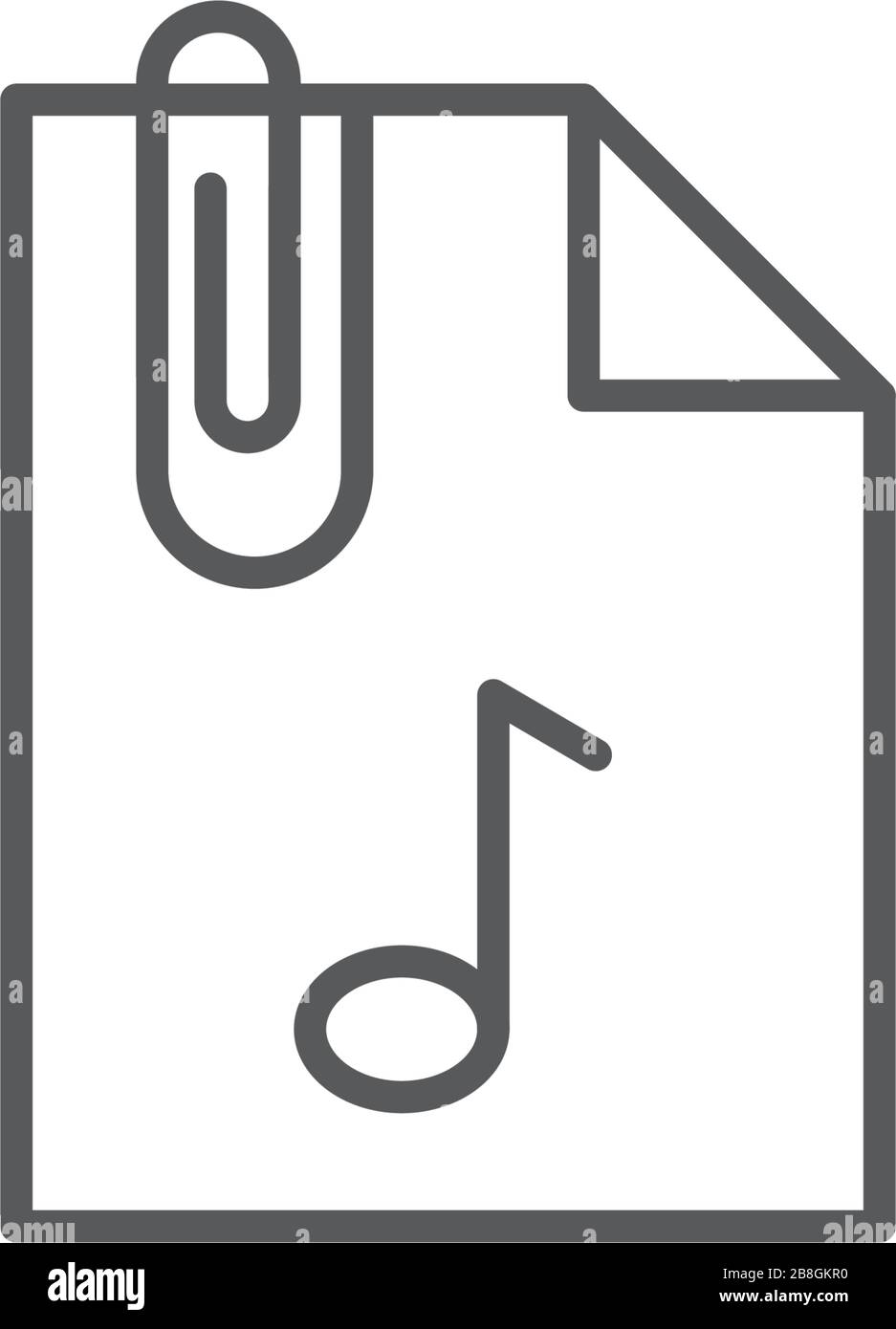 Attach Document flat vector pictograph isolated on white background Stock Vector