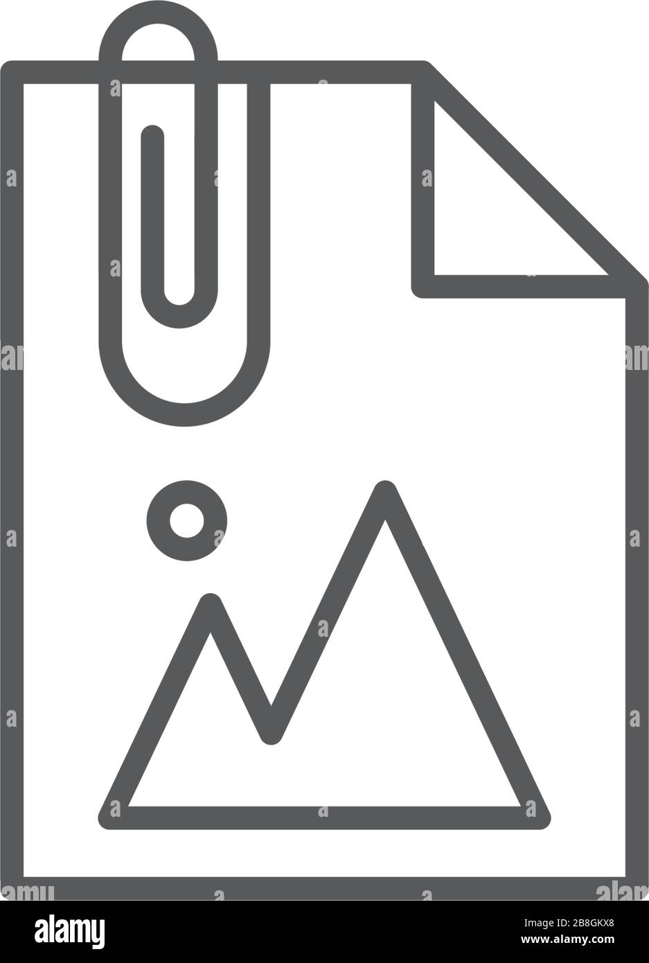 Attach Document flat vector pictograph isolated on white background Stock Vector