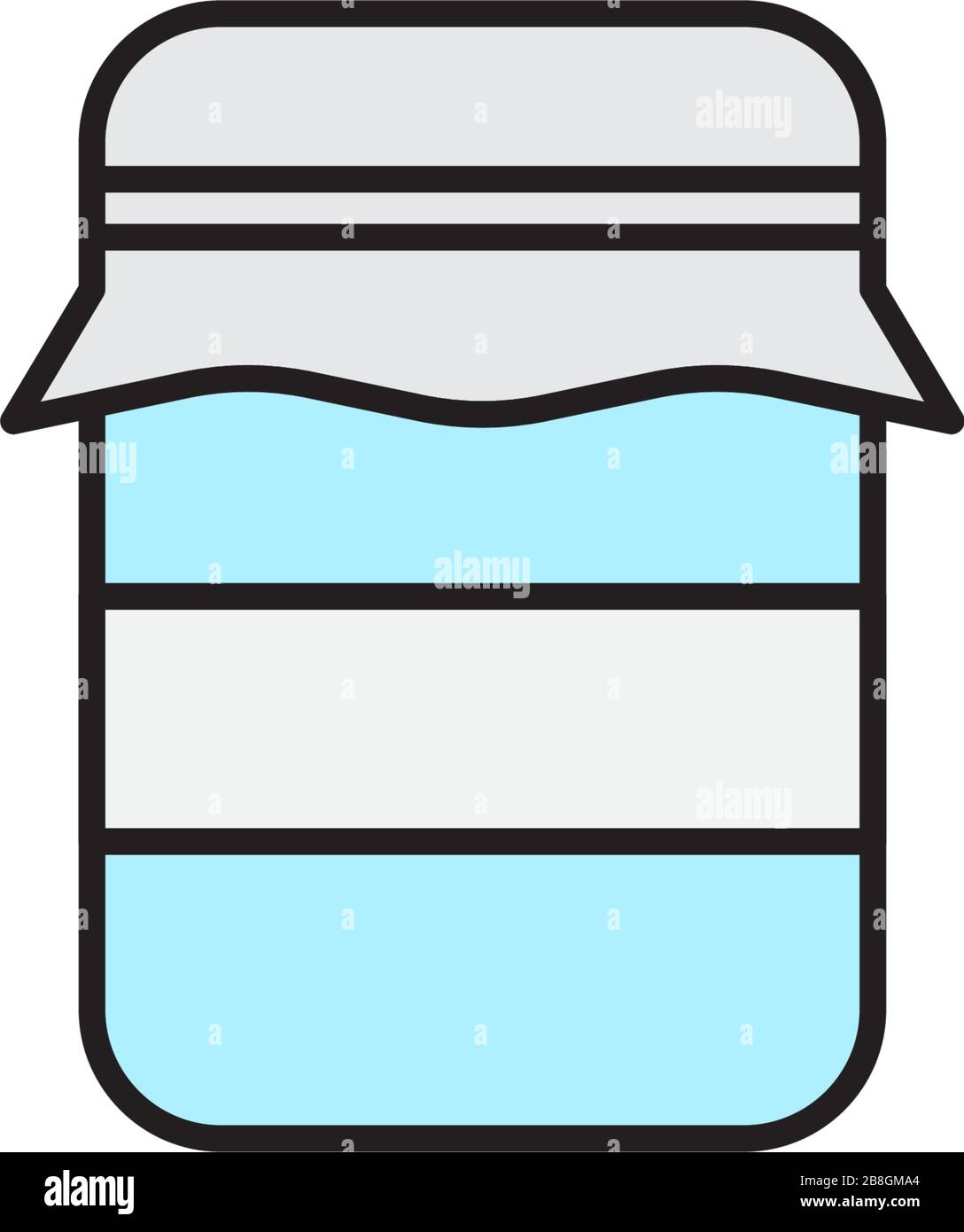 Glass jar vector icon, outline vector sign isolated on white background ...