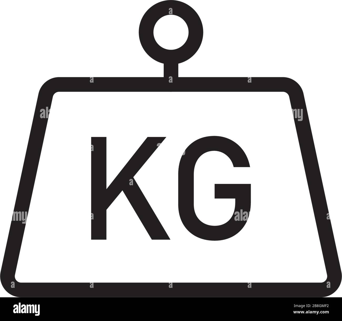 Kilogram vector icon flat style isolated on white background Stock Vector