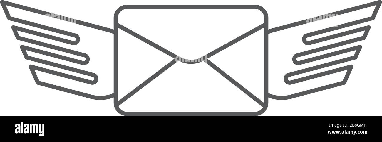 Sending a message icon vector isolated on white background Stock Vector