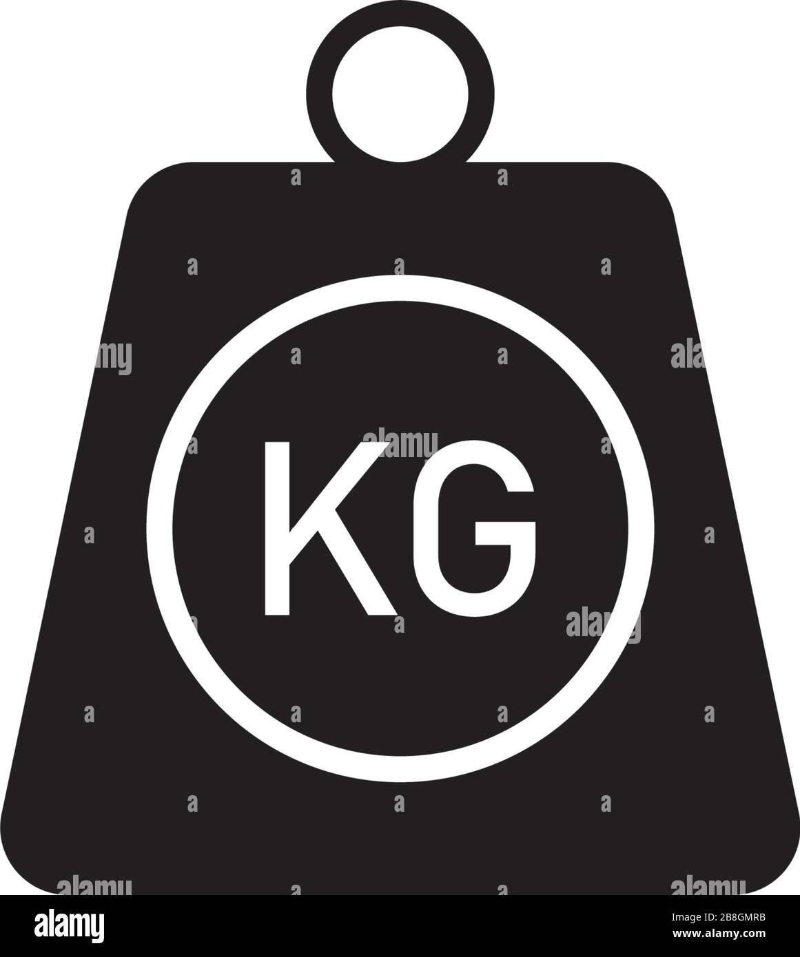 Kilogram vector icon flat style isolated on white background Stock Vector
