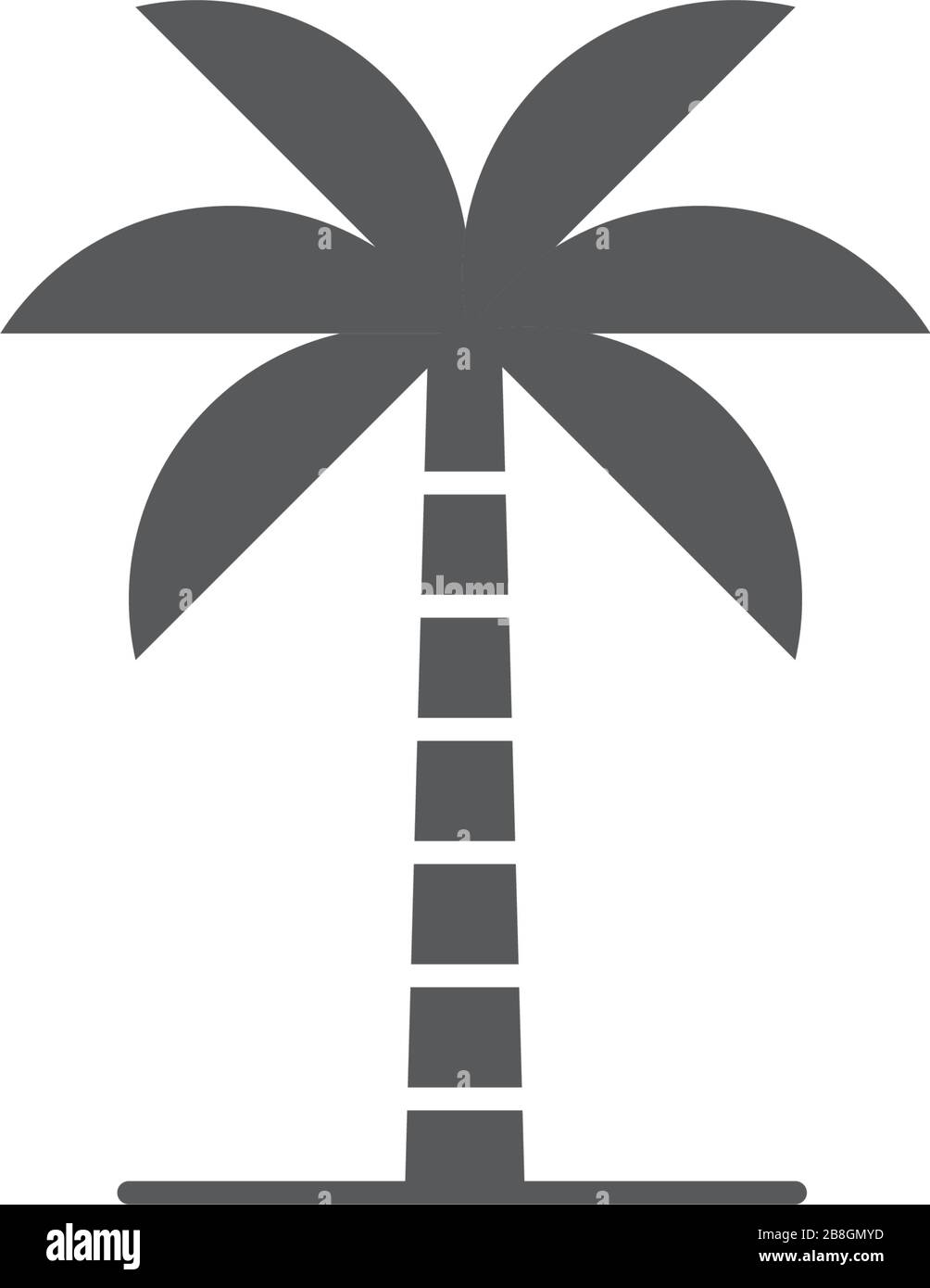 Palm tree vector icon flat style design isolated on white background ...