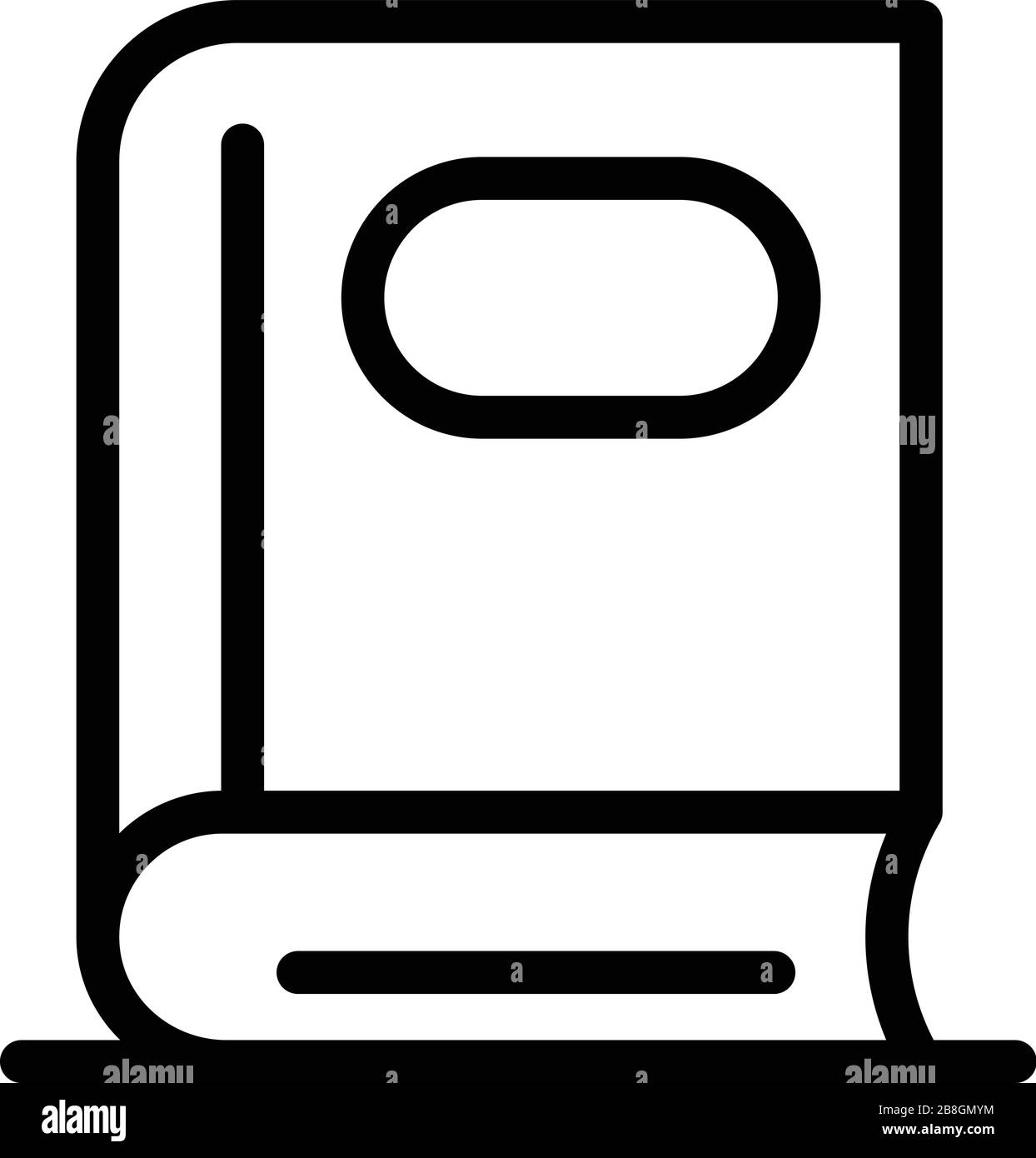 Phonebook icon, outline style Stock Vector
