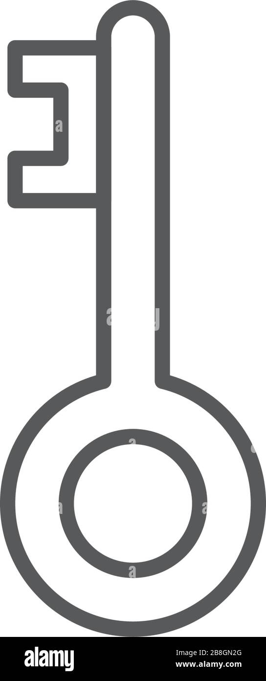 Key Icon in trendy flat style isolated on white background Key symbol ...