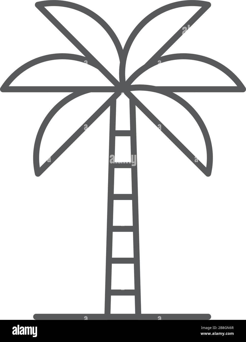 Palm tree vector icon flat style design isolated on white background Stock Vector