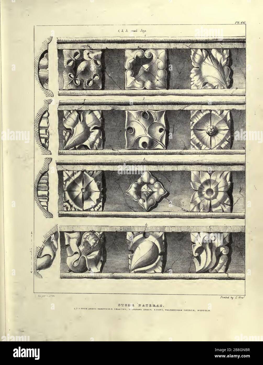 Gothic Ornaments, selected fom various ancient buildings, both in England and Franc, during the years 1828, 1829, and 1839 - Agustus Pugin 50. Stock Photo